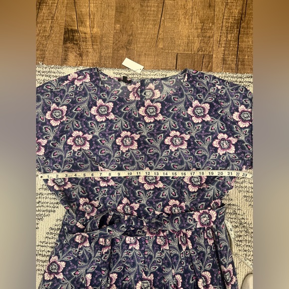 Talbots Lexington Floral Poplin Flare Cotton Summer Dress - Picture 10 of 13